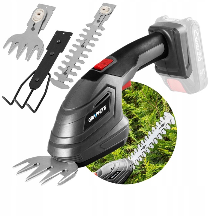 GRAPHITE NOŻYCE SEKATOR TRYMER TRAWY KRZEWÓW 3w1 AKUMULATOWOY 18V ENEGRY+