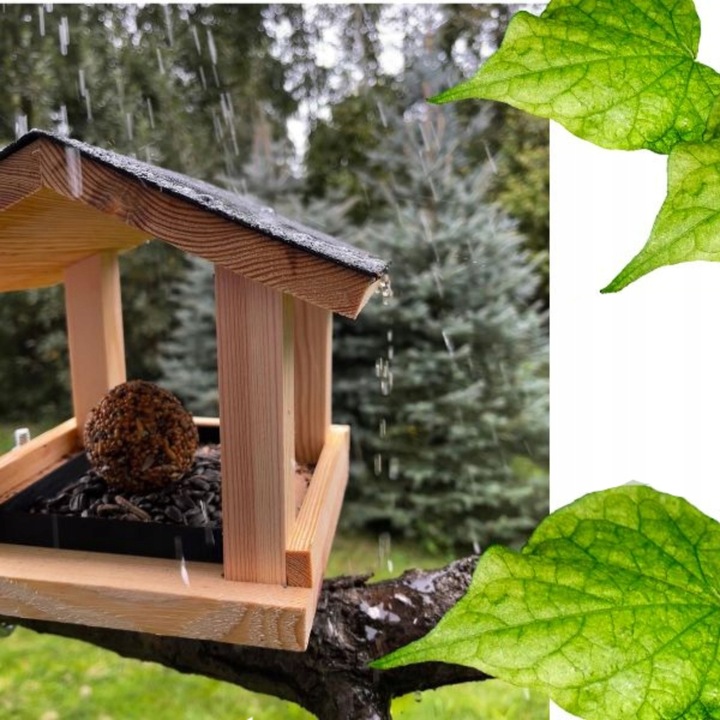 Karmnik dla ptaków na balkon uchwyt + WYSUWANA SZUFLADA - Producent
