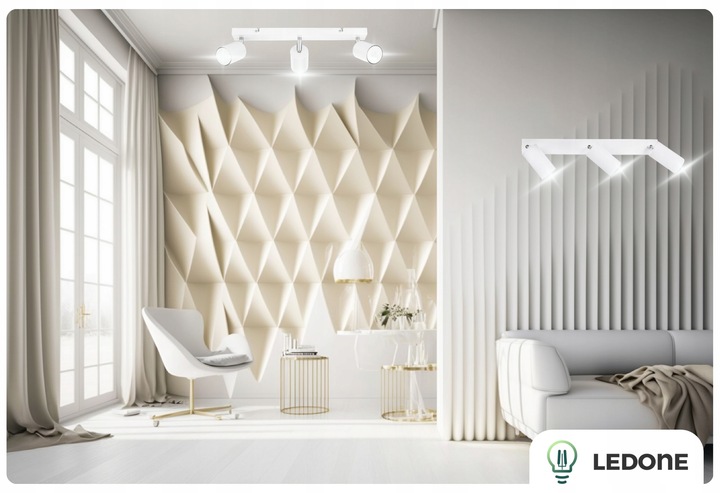 LAMPA KINKIET ŚCIENNY LED SUFIT REGULOWANY SPOT 3xGU10 ŻYRANDOL