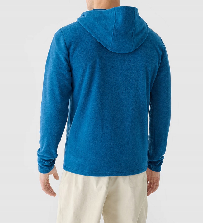 4F POLAR BLUZA POLAROWA Z KAPTUREM ROZPINANA NIEBIESKA M290 r. M