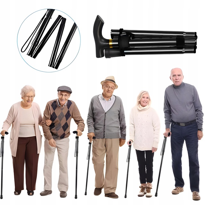 LASKA REGULOWANA TELESKOPOWA DLA SENIORÓW INWALIDÓW DO WPOMAGANIA CHODZENIA