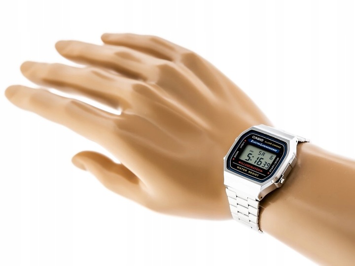 ZEGAREK MĘSKI CASIO RETRO VINTAGE A168WA stoper alarm datownik +BOX