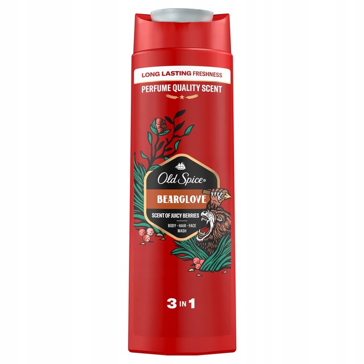 Old Spice Bearglove Żel męski pod prysznic i szampon 3w1, 6 x 400ml