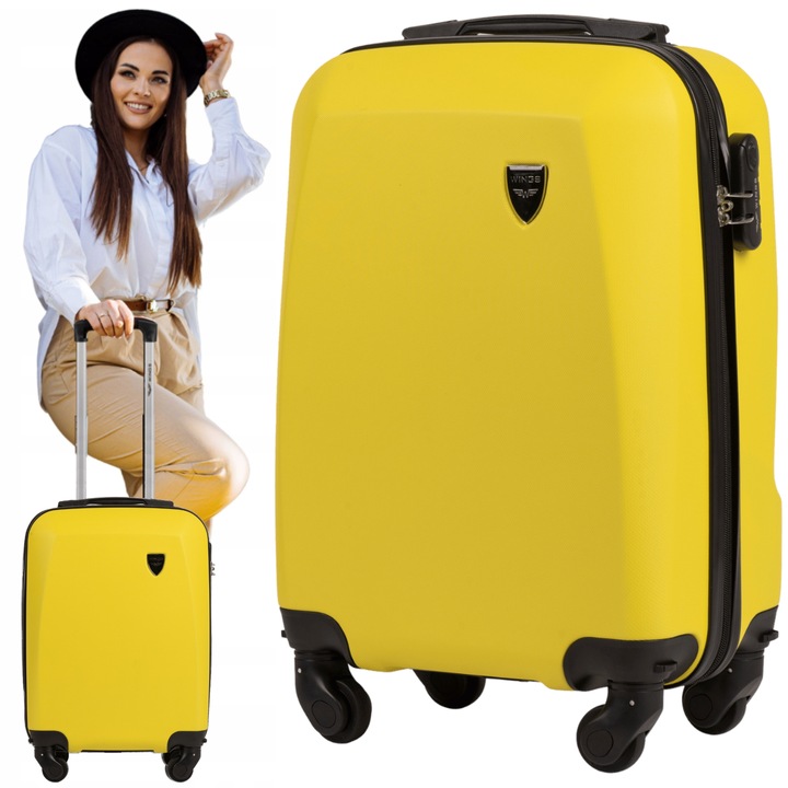 Walizka WINGS Podróżna mała Kabinowa torba Podręczna na Kółkach twarda ABS