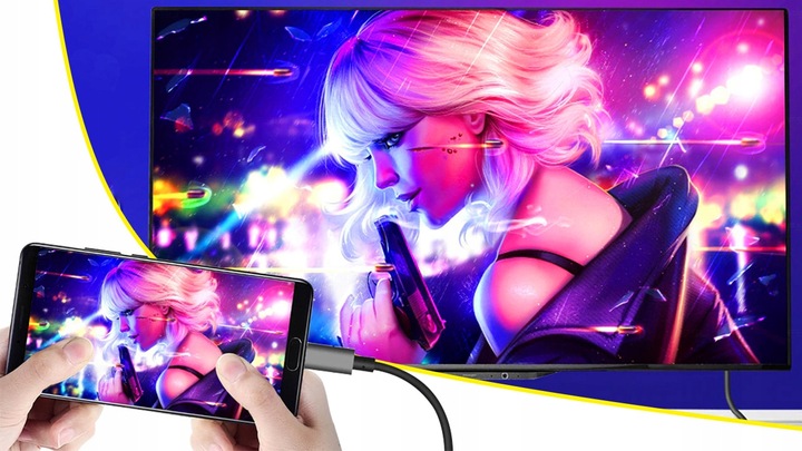 KABEL PRZEWÓD ADAPTER PRZEJŚCIÓWKA USB-C 3.1 TYP C DO HDMI 4K MHL 200cm