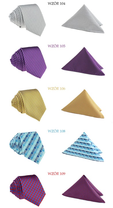 ZESTAW KOMPLET = KRAWAT i POSZETKA ( CHUSTECZKA )