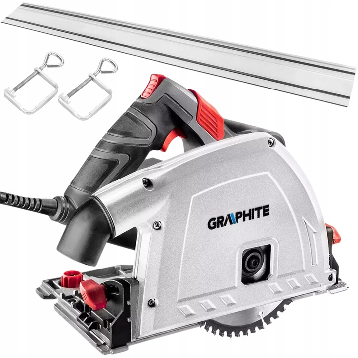 Zagłębiarka Piła Pilarka 1200W + Szyna 140 cm + Ściski GRAPHITE