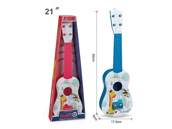 GITARA DLA DZIECI DUŻA 55CM UKULELE GRA INSTRUMENT