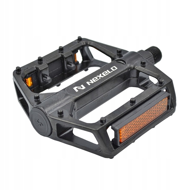PEDAŁY ROWEROWE MTB BMX ALUMINIOWE Z ODBLASKAMI DO ROWERU CZARNE