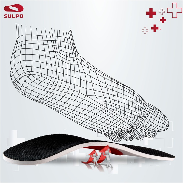 Supinujące wkładki do butów ortopedyczne na płaskostopie bolące pięty 40-45