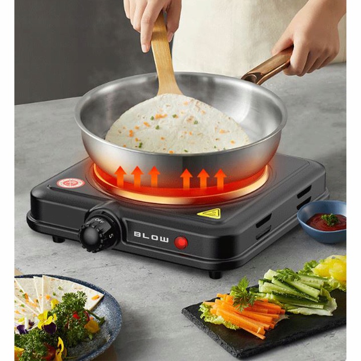 KUCHENKA ELEKTRYCZNA JEDNOPALNIKOWA PRZENOŚNA POLOWA TURYSTYCZNA 1000W