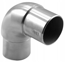 KOLANO OBŁE 90 STOPNI DLA RURY Ø42,4x2, SZLIF NIERDZEWNE