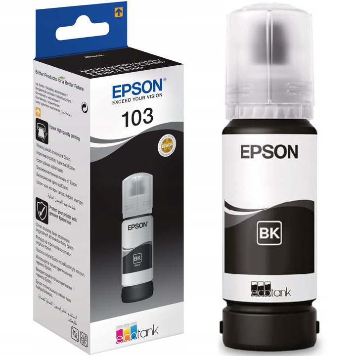Epson Tusz 103 C13T00S14A czarny black 65ml do EcoTank - ORYGINALNY