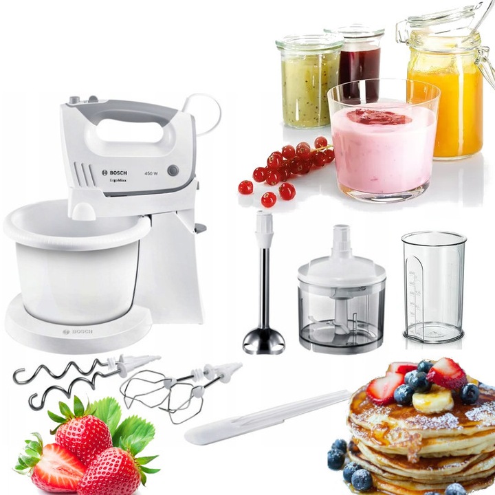 BOSCH MIKSER z misą ROBOT KUCHENNY MFQ36490 SIEKACZ BLENDER 450W MOCNY