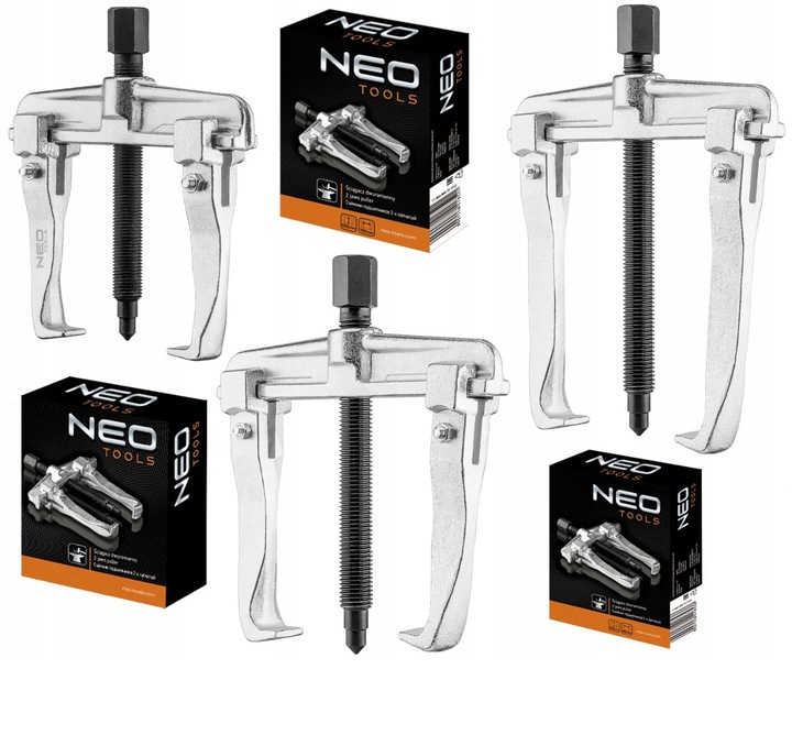 NEO KPL. ŚCIĄGACZ DO ŁOŻYSK DWURAMIENNY ZESTAW 3 SZTUKI REGULACJA ROZSTAWU