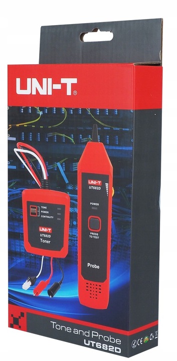 MIERNIK SZUKACZ PAR PRZEWODÓW KABLI ŻYŁ UNI-T UT682D TESTER SIECI
