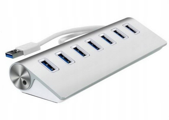 HUB Aktywny USB 7x USB 3.0 ROZGAŁĘŹNIK ROZDZIELACZ 7w1 PORTÓW Replikator PD