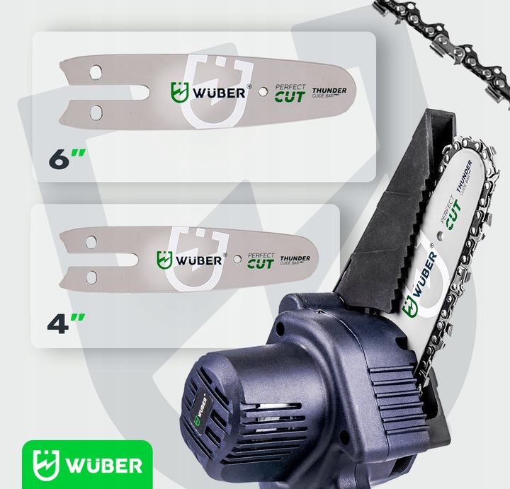 PIŁA ŁAŃCUCHOWA AKUMULATOROWA MINI PILARKA GAŁĘZIÓWKA 2xAKU 2xPROWADNICA