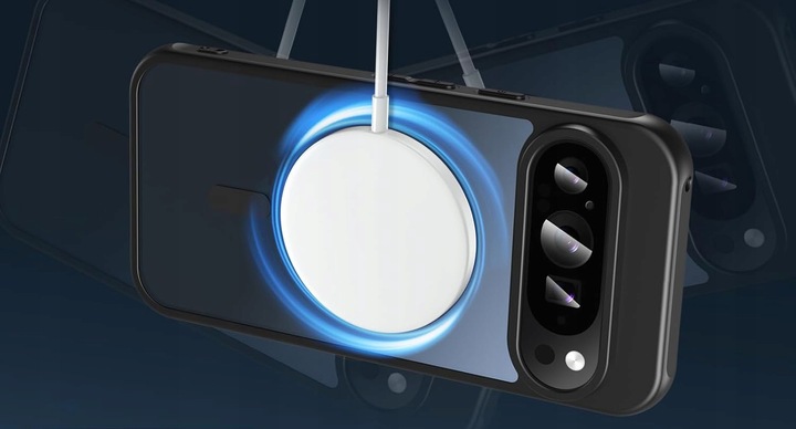 Etui plecki do Google PIXEL 9 / 9 PRO + SZKŁO do MagSafe CZARNY MATT CASE