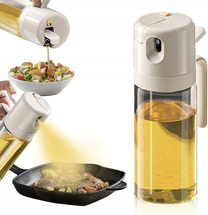SPRYSKIWACZ DO OLIWY OLEJU SZKLANY DOZOWNIK SPRAY ATOMIZER WYGODNY 550ML