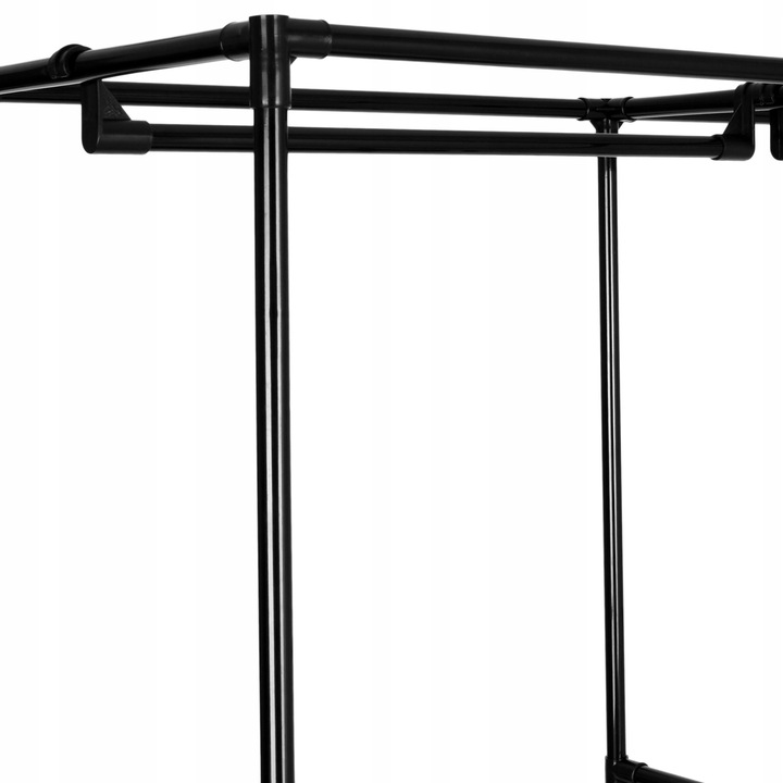 GARDEROBA AMELIA WIESZAK STOJĄCY METALOWY NA UBRANIA Z PÓŁKAMI