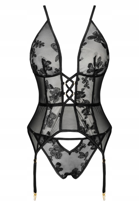 Livco Corsetti Cofashion Hoolyn Półprześwitujący Gorset i Stringi +gratis