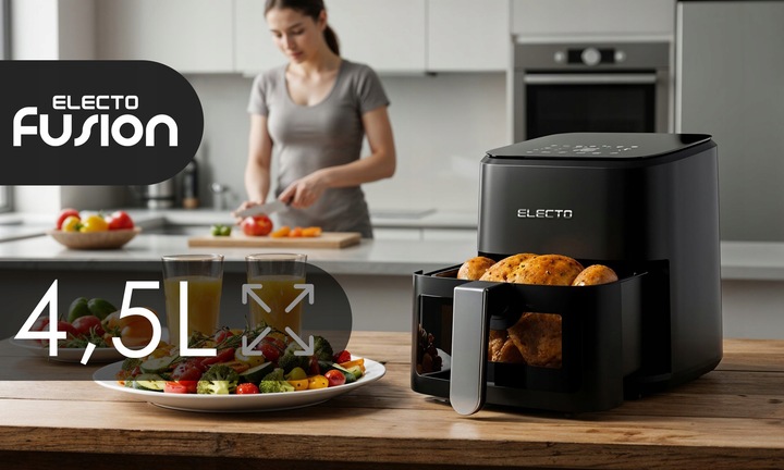 FRYTKOWNICA BEZTŁUSZCZOWA 4,5L AIR FRYER 1500W FRYTOWNICA PANEL 8