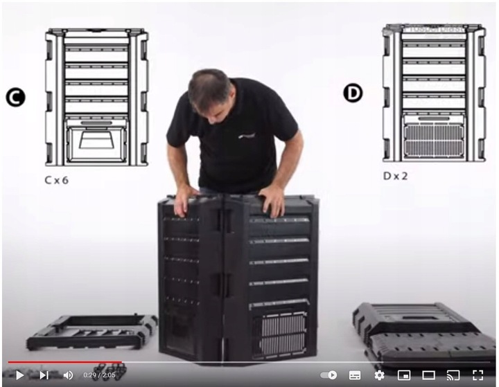Kompostownik COMPOGREEN - CZARNY IKL380C-S411