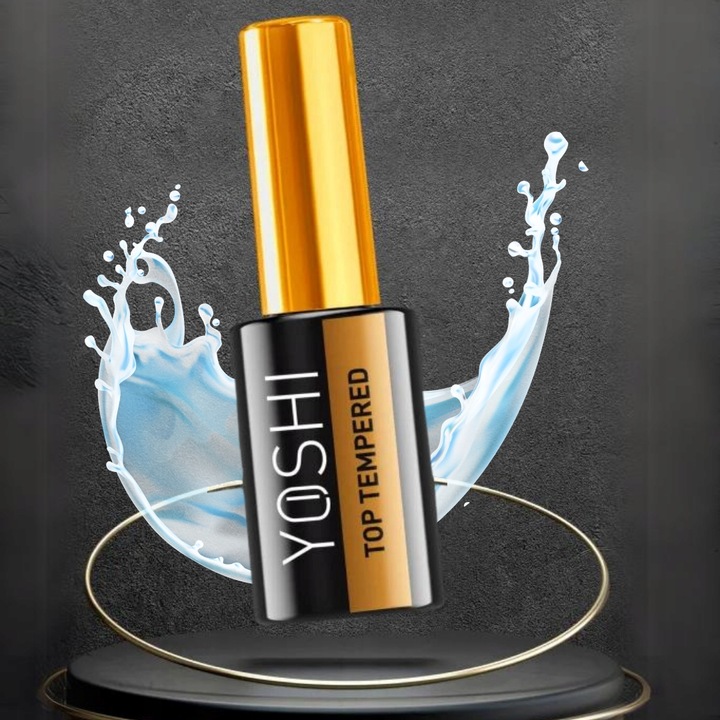 Yoshi Top Tempered lakier hybrydowy do paznokci szkło w płynie mocny 10ml