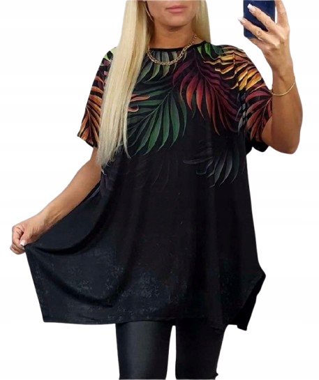 LUŹNA KOBIECA TUNIKA BLUZKA PLUS SIZE V dekolt XL/XXL różne wzory mix 702