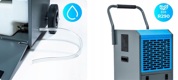 PRZEMYSŁOWY POCHŁANIACZ WILGOCI 650W BUDOWLANY OSUSZACZ POWIETRZA