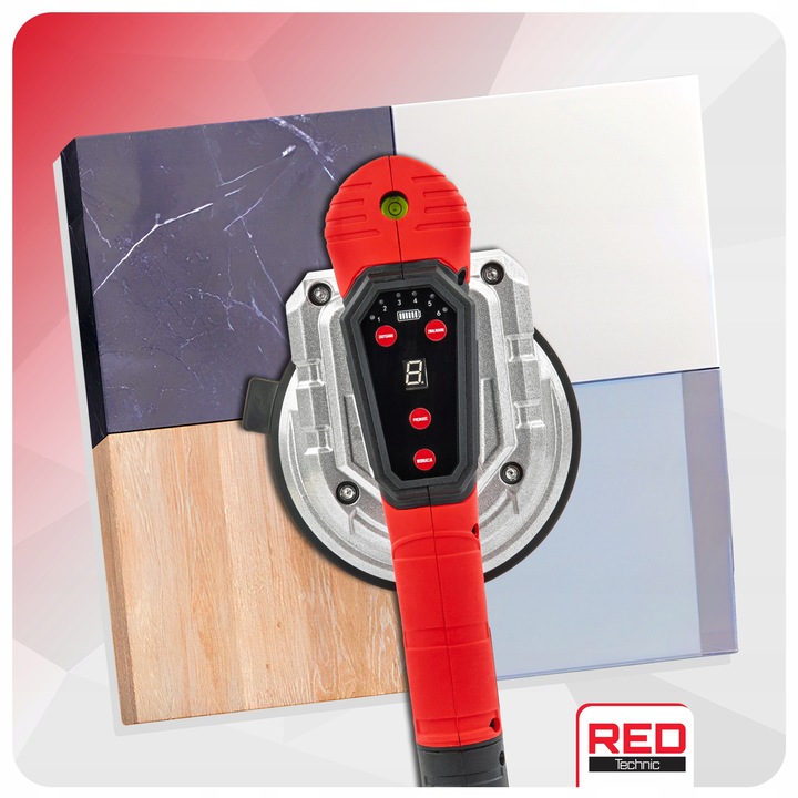 PRZYSSAWKA WIBRACYJNA DO PŁYTEK 100KG WIBRATOR DO POZIOMOWANIA 2x2AH