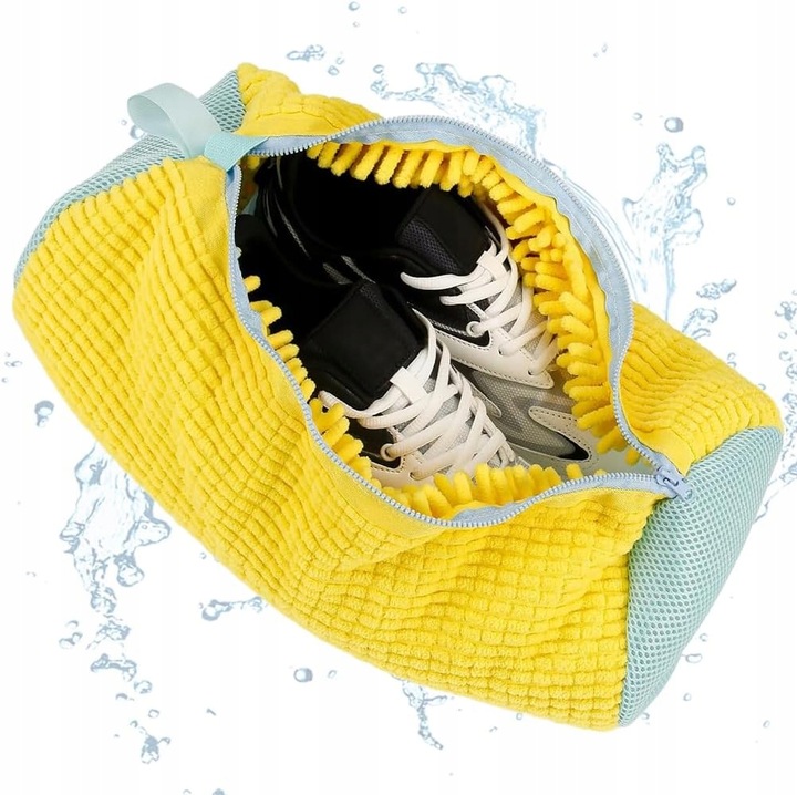 WOREK SIATKA DO PRANIA OBUWIA BUTÓW DO PRALKI ŻÓŁTE