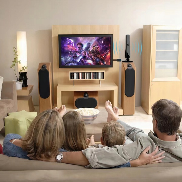 MAŁA CYFROWA ANTENA TV TELEWIZYJNA WEWNĘTRZNA DVB-T2 WZMACNIACZ SYGNAŁU