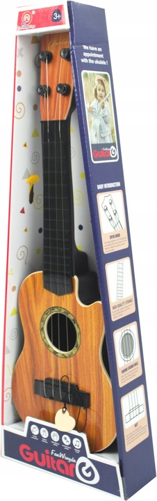 GITARA DLA DZIECI INSTRUMENT MUZYCZNY 4 STRUNY