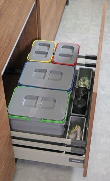 Pojemnik na odpady PRAKTIKO 60 podwójny (2x15l) tworzywo sztuczne