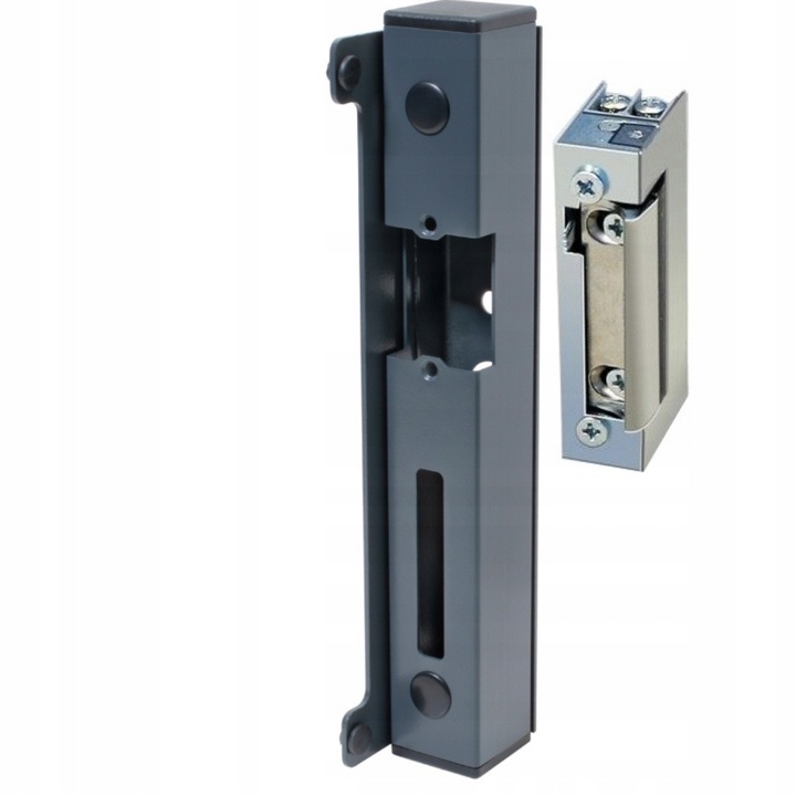 Kaseta elektrozaczepu ANTRACYT 7016 L280 z elektrozaczepem do furtki drzwi