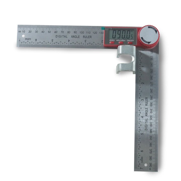 METALOWY KĄTOMIERZ ELEKTRONICZNY CYFROWY Z EKRANEM LCD 200mm 360° +