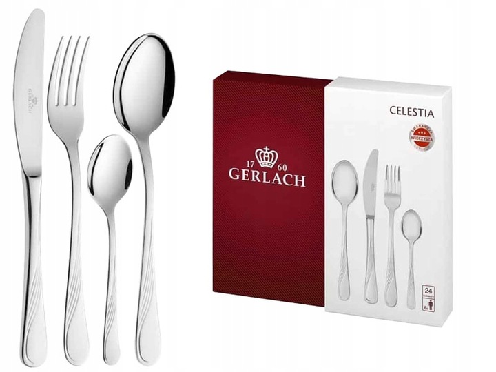 CELESTIA GERLACH SZTUĆCE 24 EL POŁYSK PUDEŁKO 6 OS
