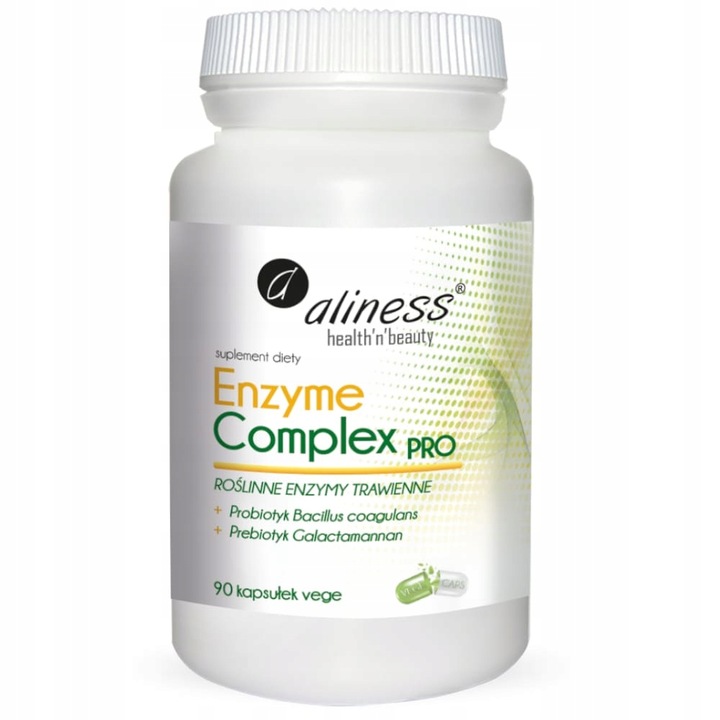 Aliness Enzyme Complex PRO 90 kaps. na trawienie wzdęcia gazy refluks
