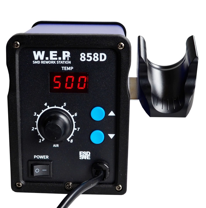 HOTAIR Stacja lutownicza WEP 858D wersja na TRAFO duży nadmuch ciężka