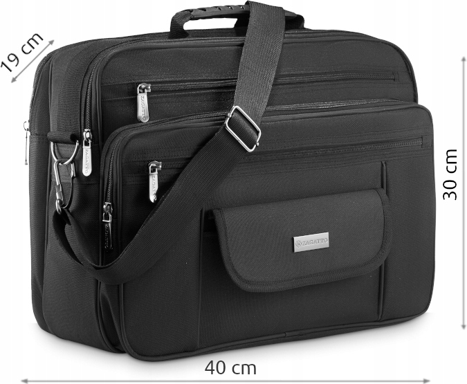 Torba męska na ramię do pracy listonoszka mocna pojemna na laptopa ZAGATTO