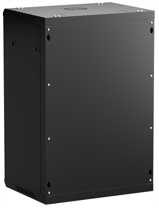 Szafa wisząca RACK 19" 18U, 450mm, Netrack F-Line, czarna, drzwi szklane