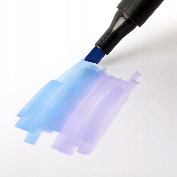 Markery Alkoholowe Dwustronne Zestaw 80szt + Torba