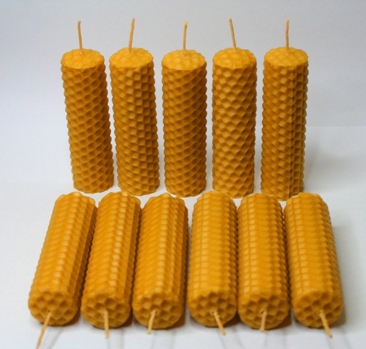 NATURALNA ŚWIECA ŚWIECZKA Z WOSKU PSZCZELEGO 100% WOSK PSZCZELI 11