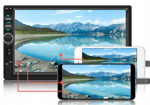 Radio samochodowe Bluetooth 2DIN + kamera cofania