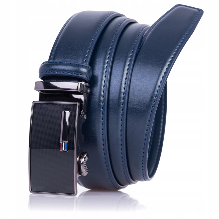 Pasek Męski do garnituru GRANATOWY Automat spodni