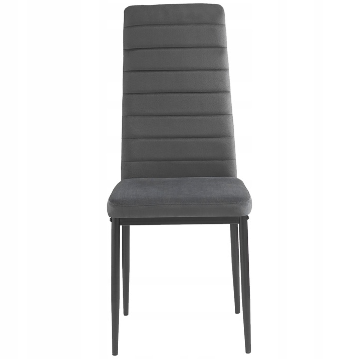 KRZESŁO PIKOWANE WELUR SALON JADALNIA KUCHNIA WYSOKIE MARK KT118 SZARE