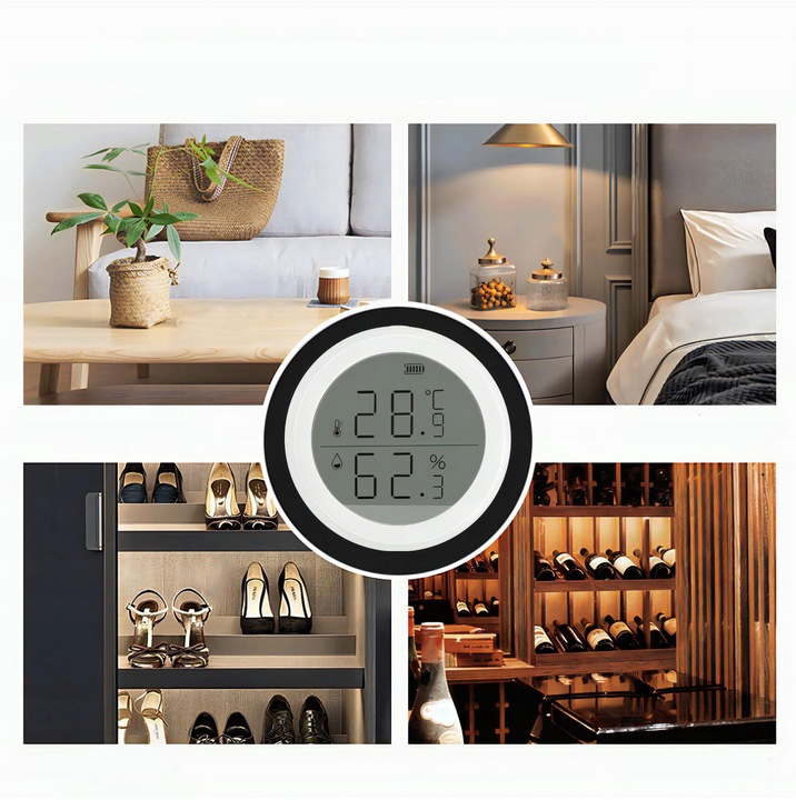 Czujnik Temperatury i Wilgotności ZigBee TUYA LCD Smart Life Dom