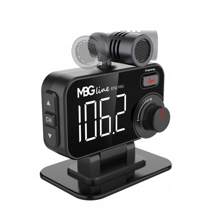 Transmiter FM Bluetooth 5.0 ładowarka USB QC 3.0